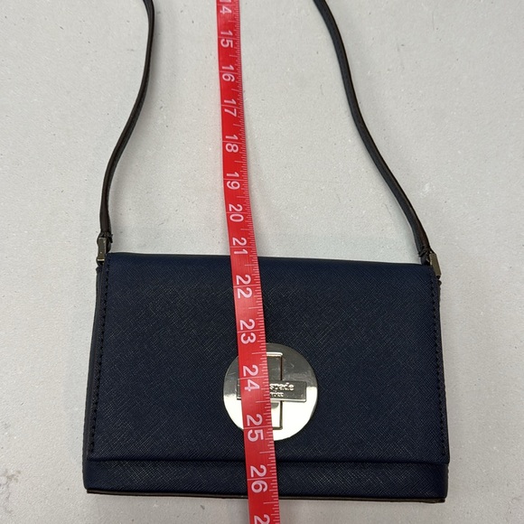 KATE SPADE ♠️ Clutch Crossbody Navy with Gold Hardware bag - Picture 6 of 9